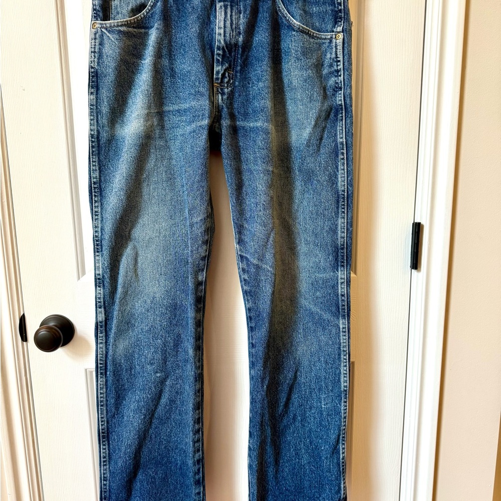 Wrangler Blue Straight Denim Jeans Timeless Style